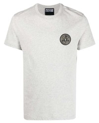 Мужская серая футболка с круглым вырезом от VERSACE JEANS COUTURE