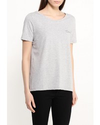 Женская серая футболка с круглым вырезом от Vila