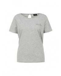 Женская серая футболка с круглым вырезом от Vila