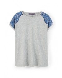Женская серая футболка с круглым вырезом от Violeta BY MANGO