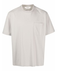 Мужская серая футболка с круглым вырезом от Z Zegna