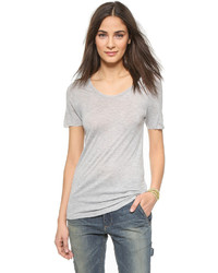 Женская серая футболка с круглым вырезом от Zoe Karssen
