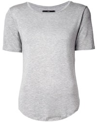 Женская серая футболка с круглым вырезом