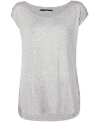 Женская серая футболка с круглым вырезом