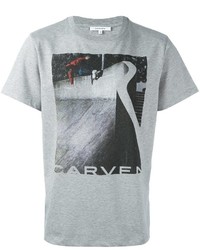 Мужская серая футболка с принтом от Carven
