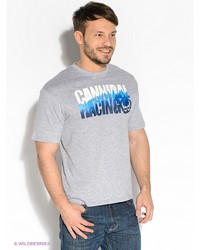 Мужская серая футболка с принтом от F5