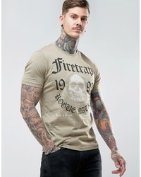 Мужская серая футболка с принтом от Firetrap
