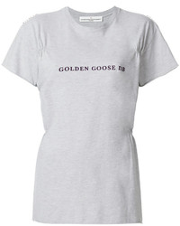 Женская серая футболка с принтом от Golden Goose Deluxe Brand