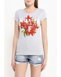 Женская серая футболка с принтом от Incity