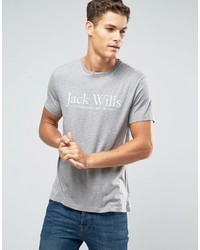 Мужская серая футболка с принтом от Jack Wills
