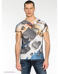 Мужская серая футболка с принтом от JB casual