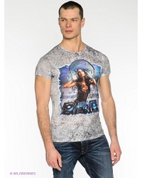 Мужская серая футболка с принтом от JB casual