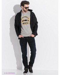 Мужская серая футболка с принтом от Lee