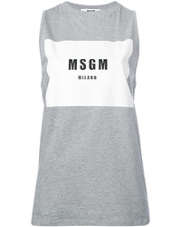 Женская серая футболка с принтом от MSGM