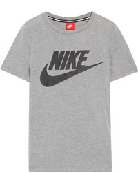 Женская серая футболка с принтом от Nike