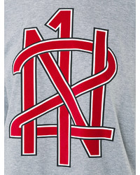 Женская серая футболка с принтом от No.21