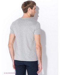 Мужская серая футболка с принтом от Oodji