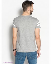 Мужская серая футболка с принтом от Oodji