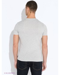 Мужская серая футболка с принтом от Oodji