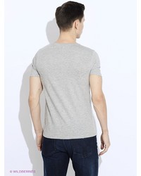 Мужская серая футболка с принтом от Oodji