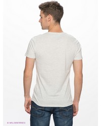 Мужская серая футболка с принтом от Oodji