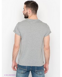 Мужская серая футболка с принтом от (+) People