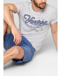 Мужская серая футболка с принтом от s.Oliver