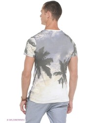 Мужская серая футболка с принтом от s.Oliver