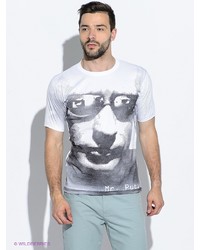 Мужская серая футболка с принтом от SNOBS