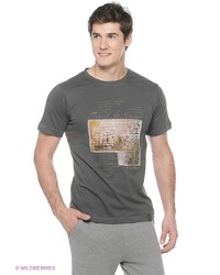 Мужская серая футболка с принтом от Stayer