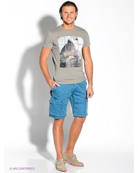 Мужская серая футболка с принтом от Strellson