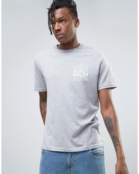 Мужская серая футболка с принтом от Poler