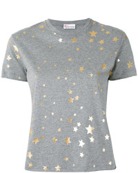 Женская серая футболка со звездами от RED Valentino