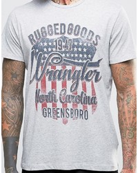 Мужская серая футболка от Wrangler