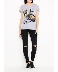 Женская серая футболка от Besh