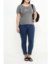 Женская серая футболка от Bestia Donna