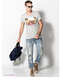 Мужская серая футболка от Boom Bap Wear