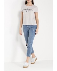 Женская серая футболка от Broadway