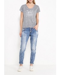 Женская серая футболка от Broadway