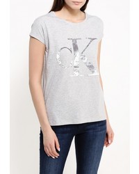 Женская серая футболка от Calvin Klein Jeans