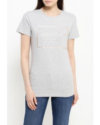 Женская серая футболка от Calvin Klein Jeans