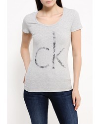 Женская серая футболка от Calvin Klein Jeans