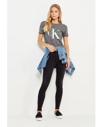 Женская серая футболка от Calvin Klein Jeans