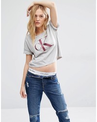 Женская серая футболка от Calvin Klein