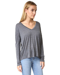 Женская серая футболка от Vince