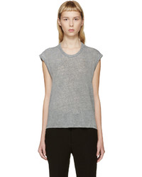 Женская серая футболка от Etoile Isabel Marant