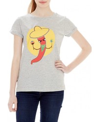 Женская серая футболка от Grezzo