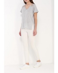 Женская серая футболка от Jennyfer