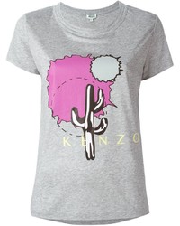 Женская серая футболка от Kenzo