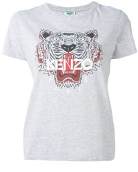 Женская серая футболка от Kenzo